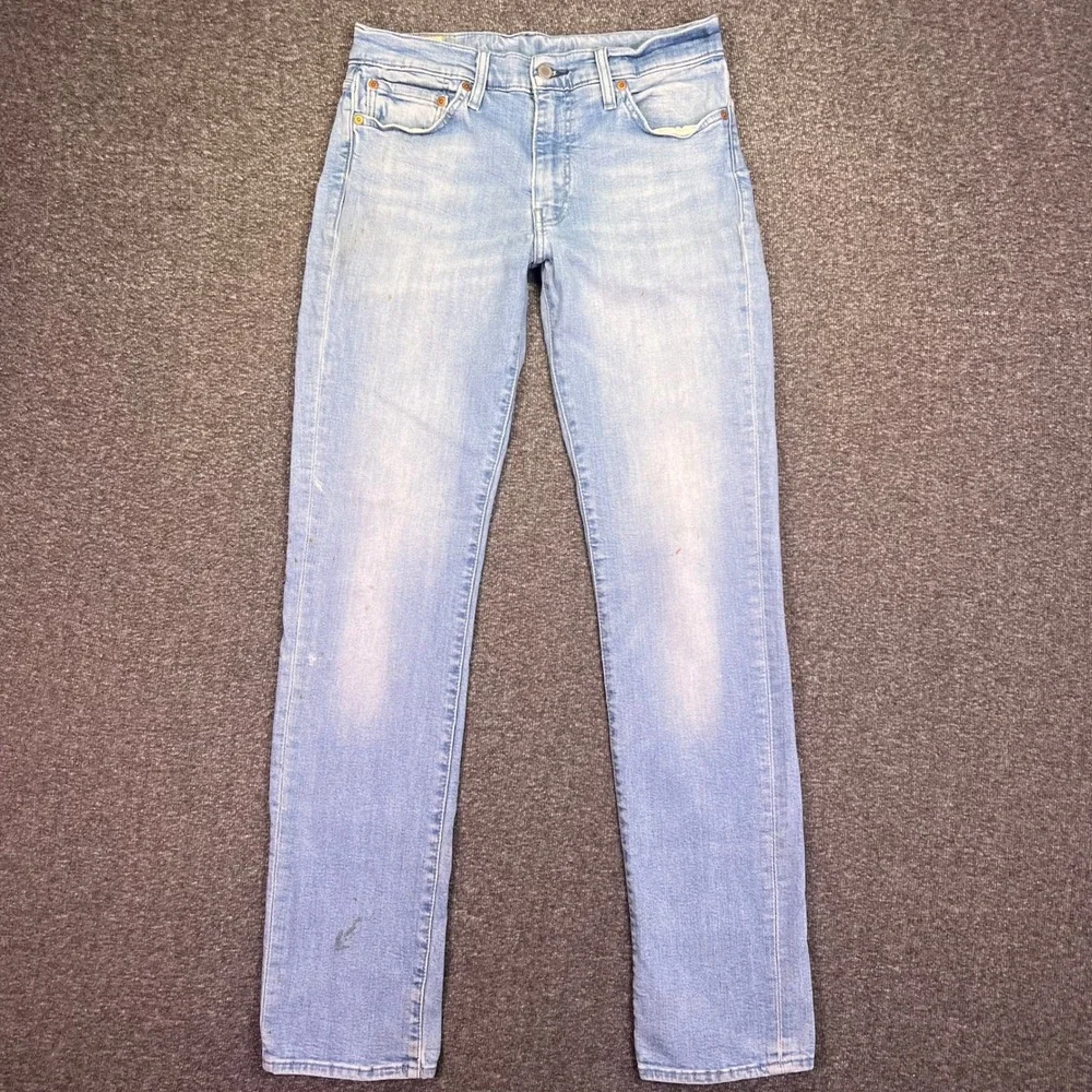Levis Premium 511 Slim Jeans Mens 31x33 Light Wash Blue Casual Stretch Denim